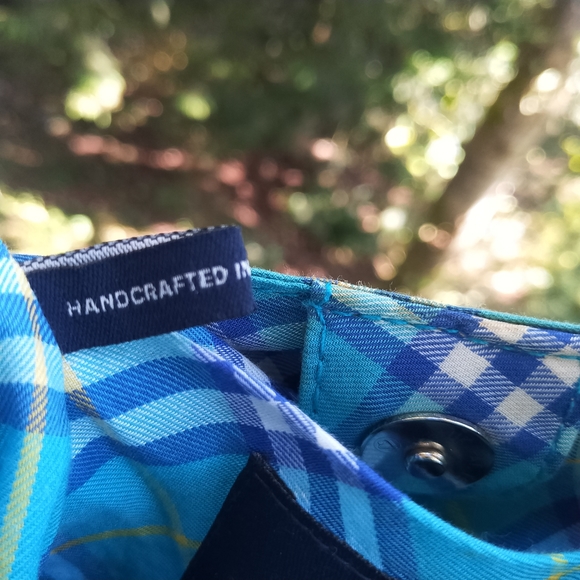 HURRY!! STORE CLOSE THIS WEEK!! BURBERRY LONDON BLUE NOVA CHECK  STRAW BAG - Picture 7 of 9